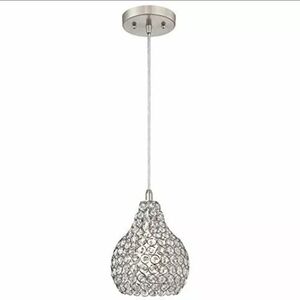 Westinghouse Mini Pendant Light Brushed Nickel Crystal Jewel Shade
